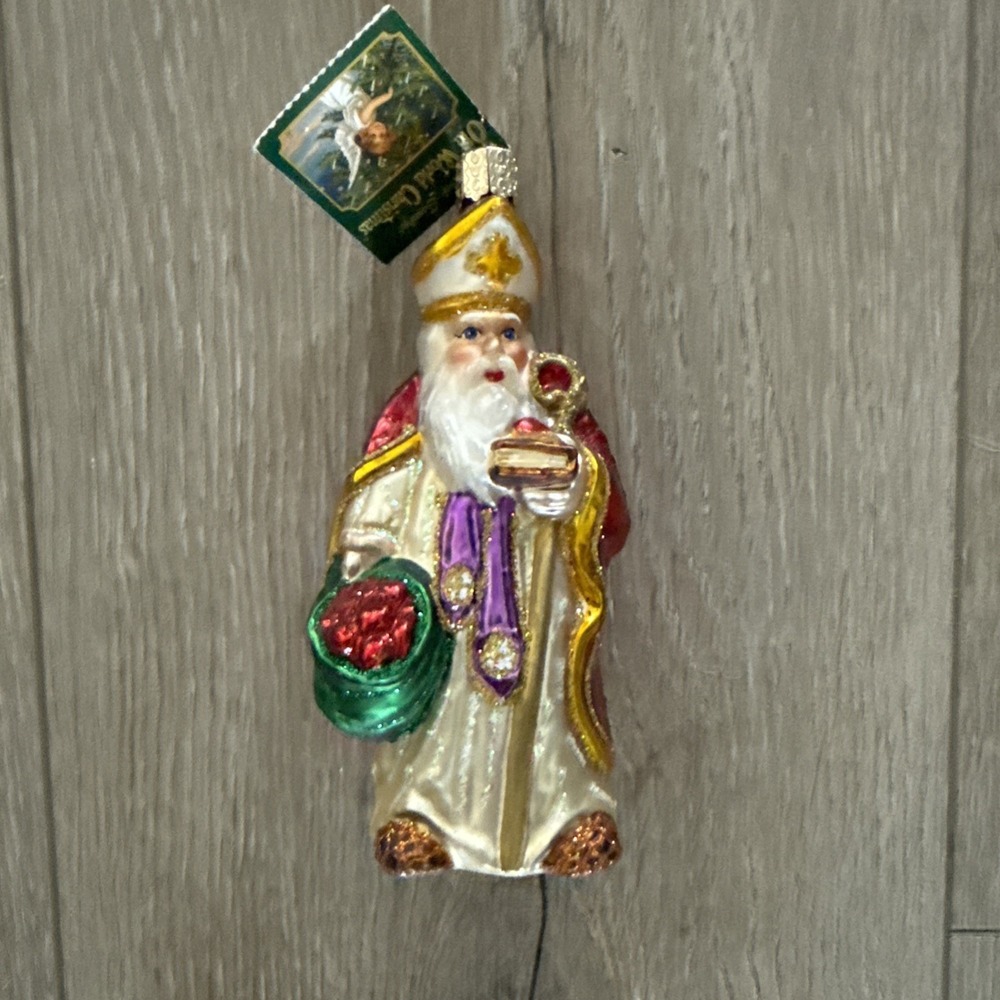 CHRISTOPHER RADKO Ornament THE BISHOP Glass 5" Tall Christmas Holiday